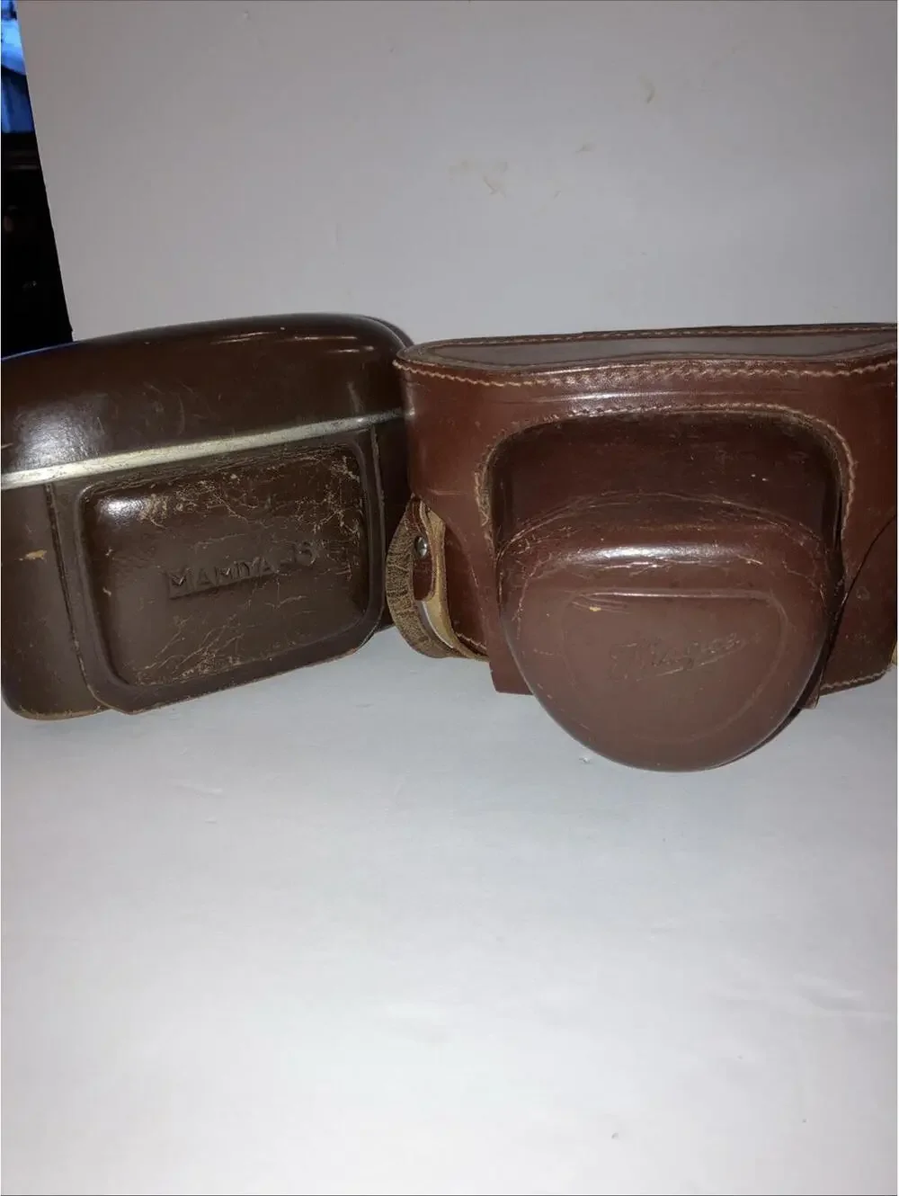 Lot Of 4 Vintage Brown Leather Camera Cases “LOOK”